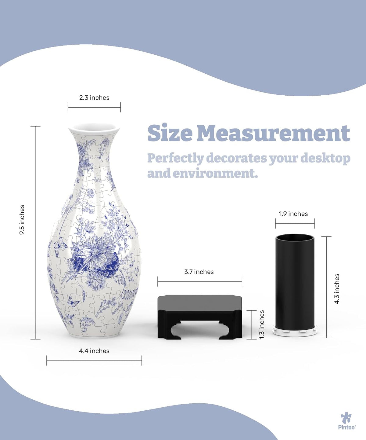 Elevated 3D Puzzle Vase for Home