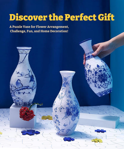 Elevated 3D Puzzle Vase for Home