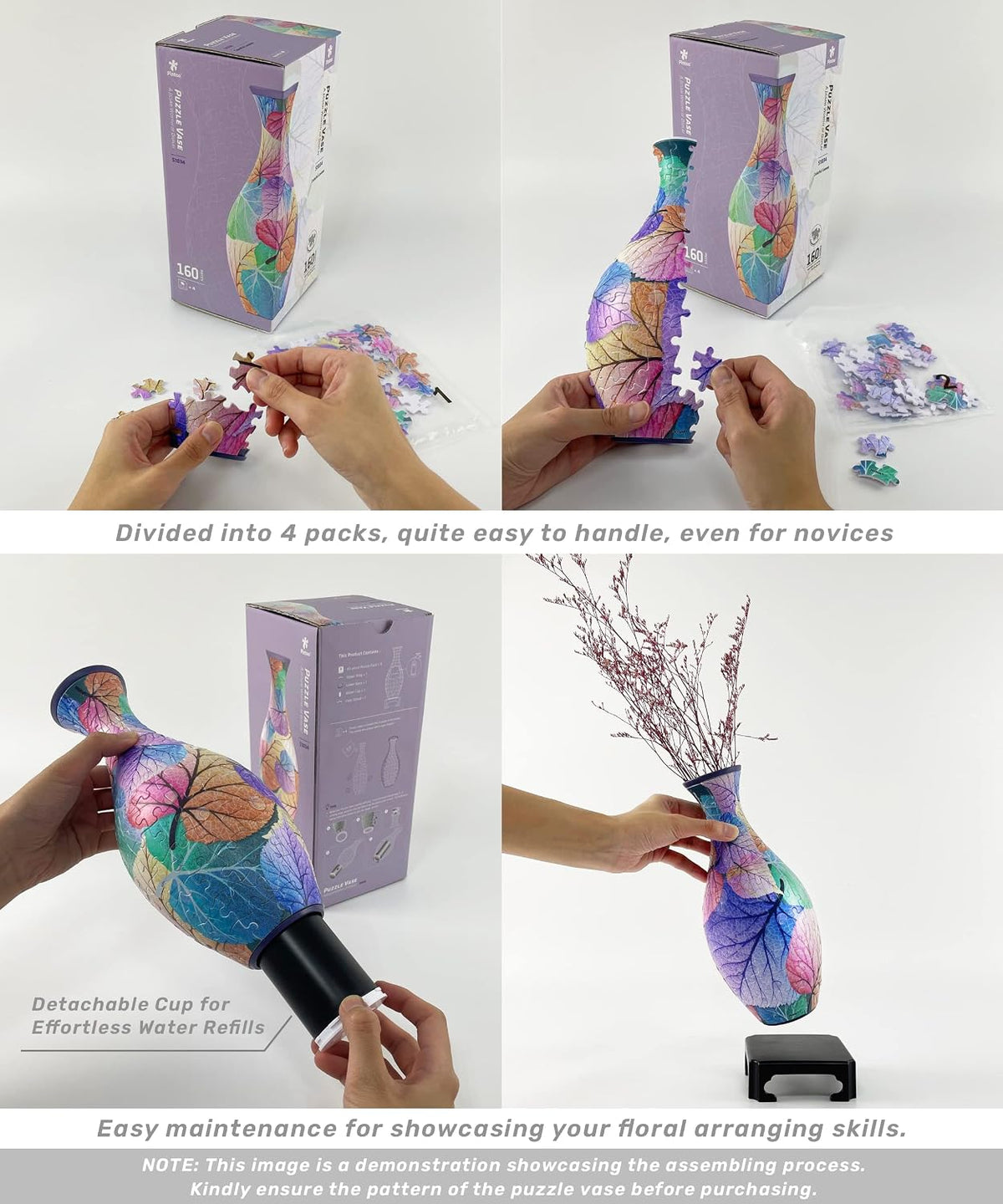 Elevated 3D Puzzle Vase for Home